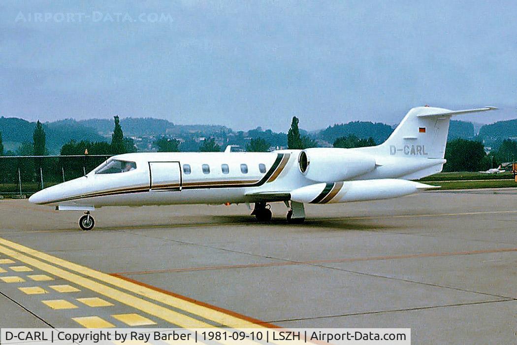 D-CARL, Learjet 35A C/N 35-387, D-CARL   Learjet 35A [35A-387] Zurich~HB 10/09/1981