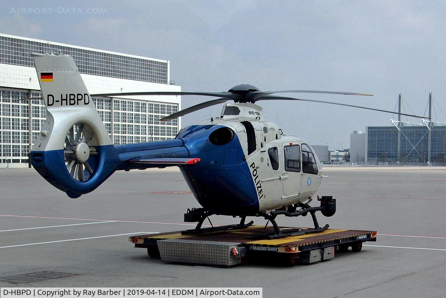 D-HBPD, 2010 Eurocopter EC-135P-2+ C/N 0882, D-HBPD   Eurocopter EC-135P2+ [0882] (German Police of Bavaria) Munich-Franz Josef Strauss~D 14/04/2019