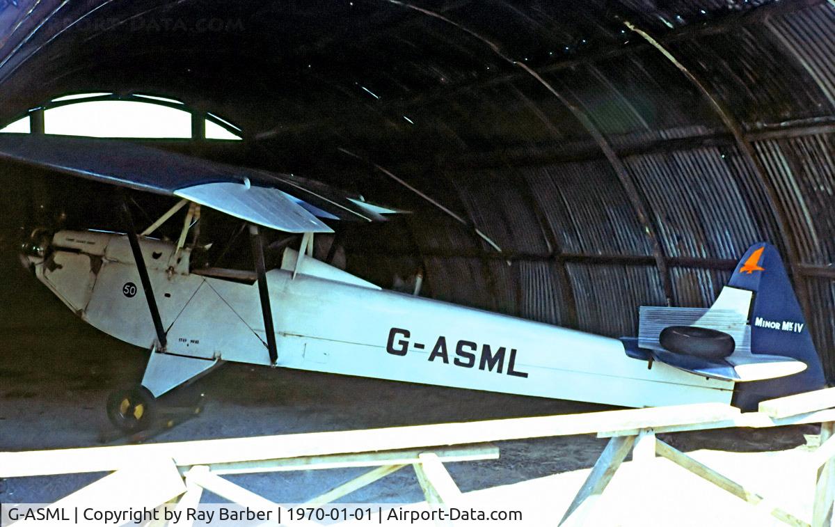 G-ASML, 1966 Luton LA4A Minor C/N PFA 802, G-ASML   Luton LA-4A Minor Mk.IV [PFA 802] (Place & Date unknown) @ 1970's