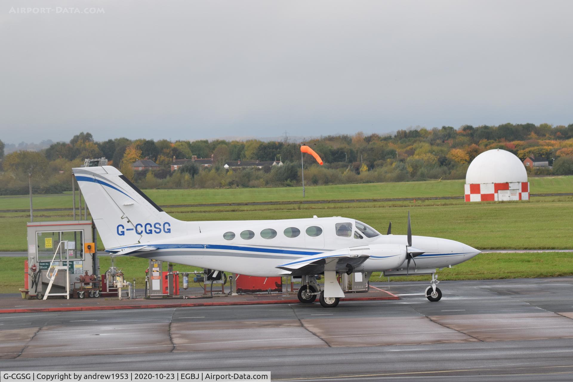 G-CGSG, 1981 Cessna 421C Golden Eagle C/N 421C1055, G-CGSG at Gloucestershire Airport.