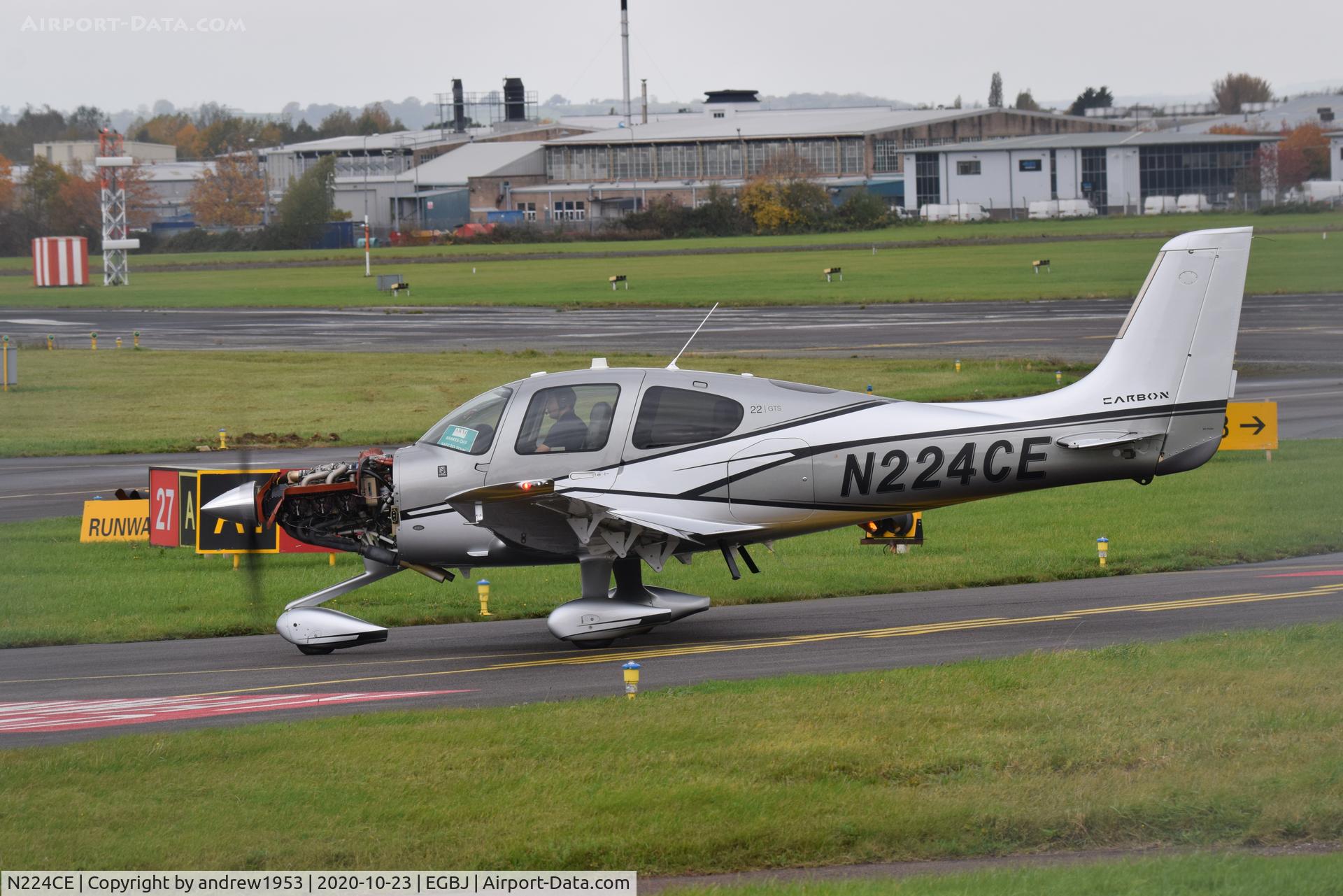 N224CE, 2016 Cirrus SR22 G5 C/N 4396, N224CE at Gloucestershire Airport.