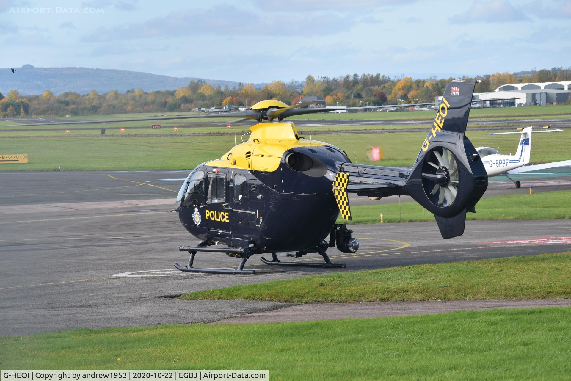 G-HEOI, 2009 Eurocopter EC-135P-2+ C/N 0825, G-HEOI at Gloucestershire Airport.