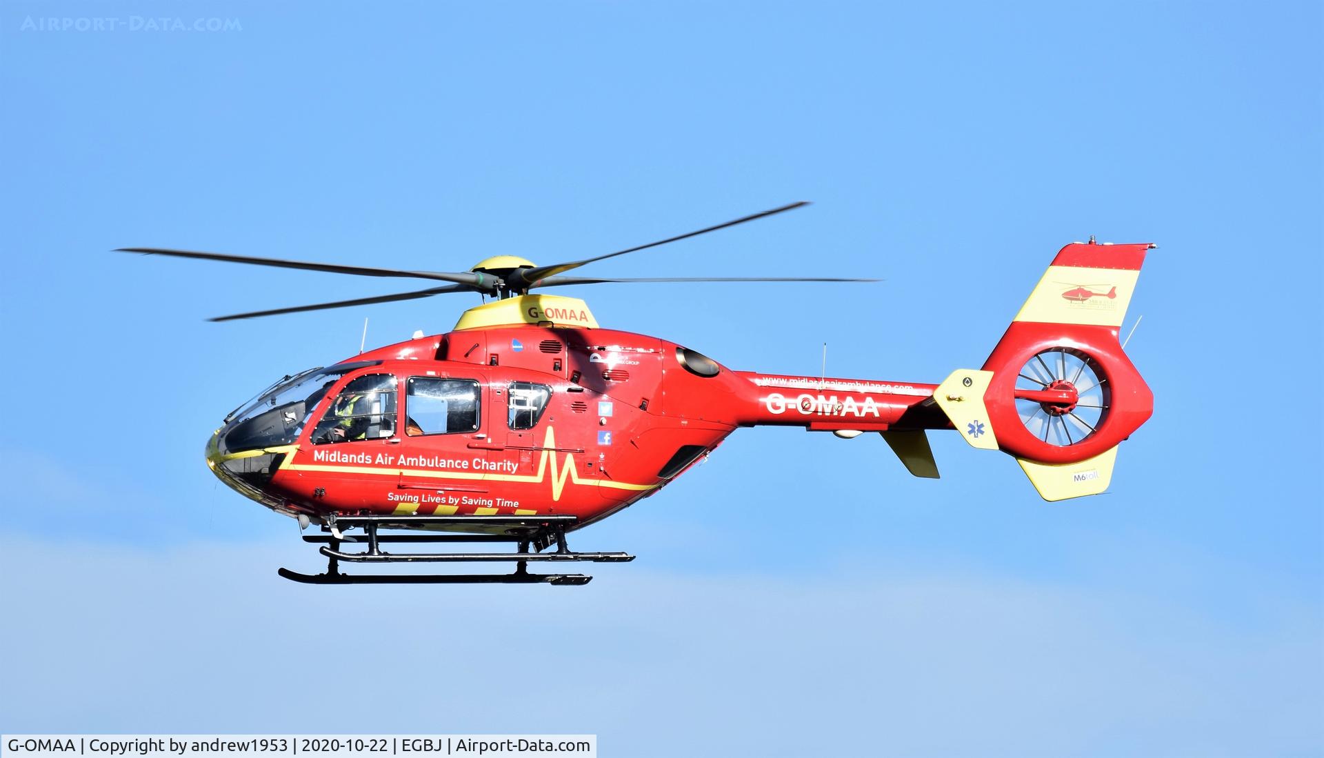 G-OMAA, 2013 Eurocopter EC-135T-2+ C/N 1144, G-OMAA at Gloucestershire Airport.