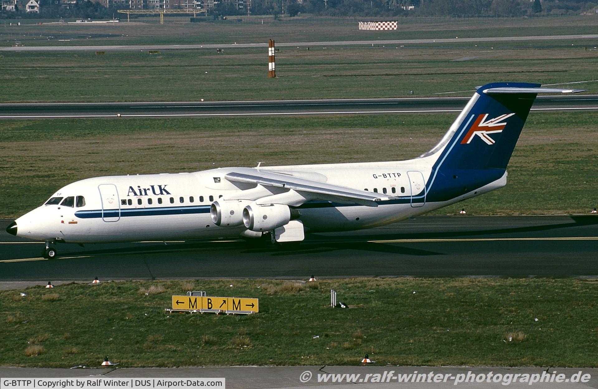 G-BTTP, 1991 British Aerospace BAe.146-300 C/N E3203, British Aerospace BAe-146-300 - UKA Air UK - E3203 - G-BTTP - 03.1997 - DUS