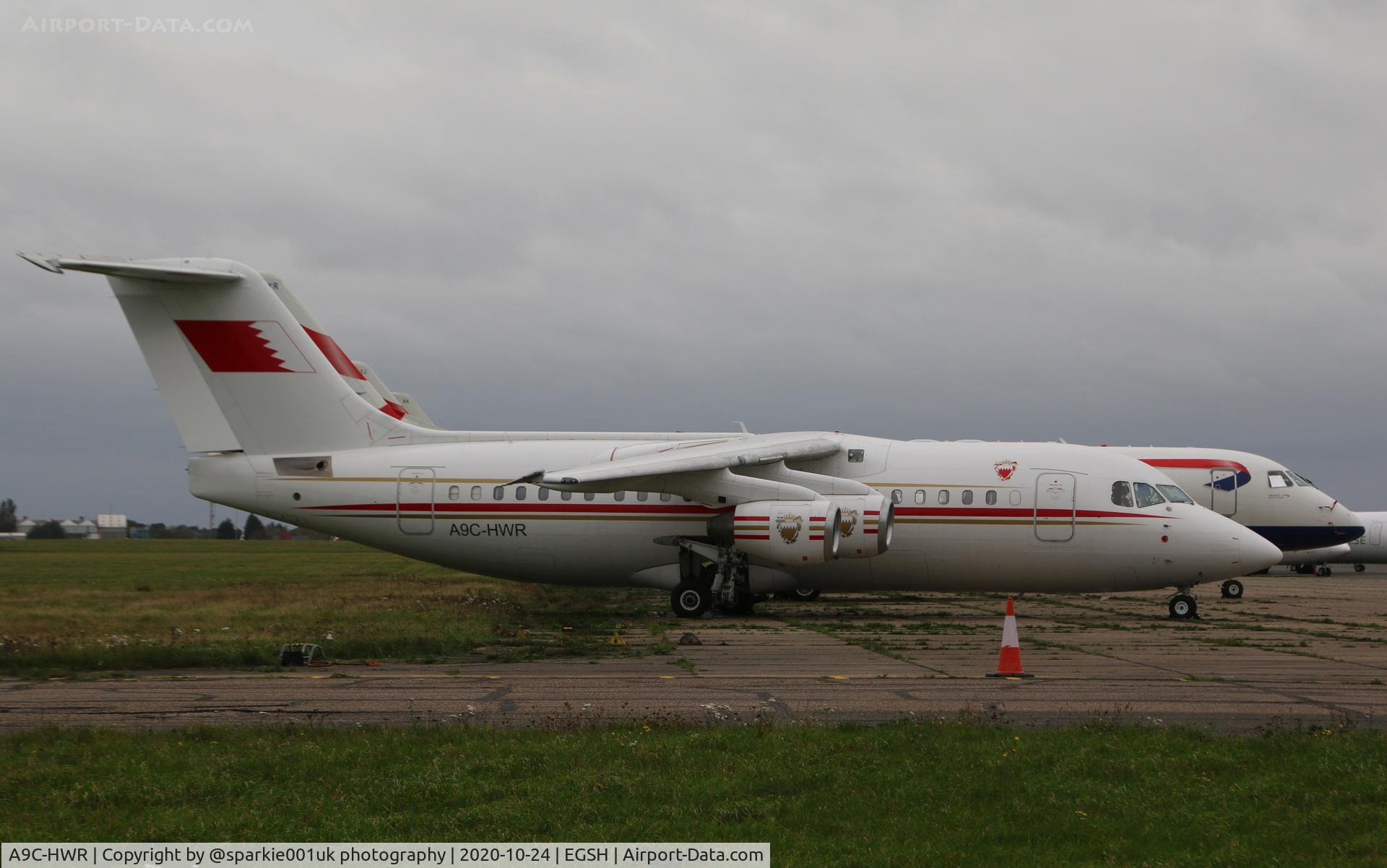 A9C-HWR, 1997 British Aerospace Avro 146-RJ85 C/N E.2306, Seen stored at Norwich North side area, minus some bits