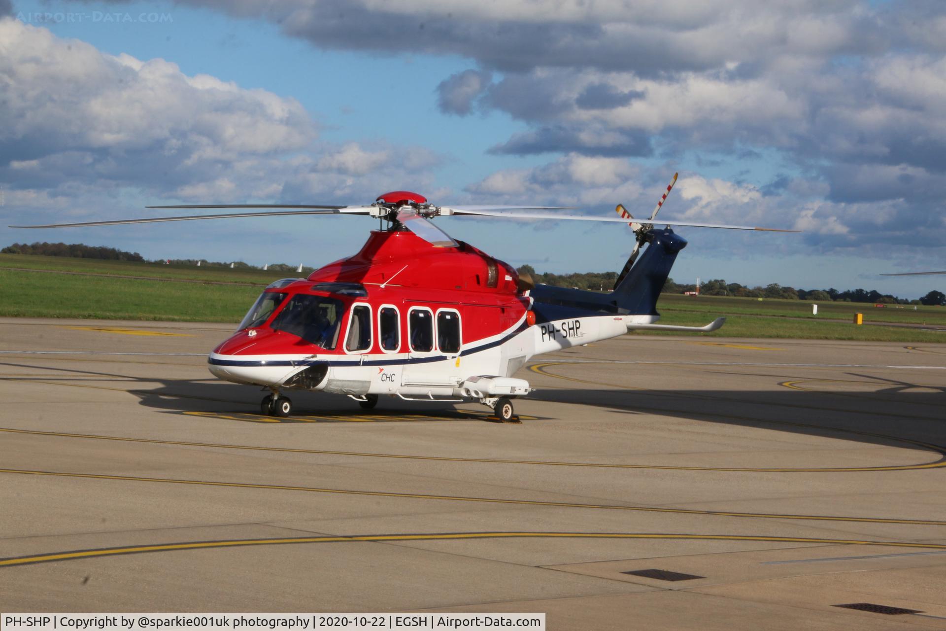 PH-SHP, 2007 AgustaWestland AW-139 C/N 31099, Seen on the Saxon ramp at Norwich