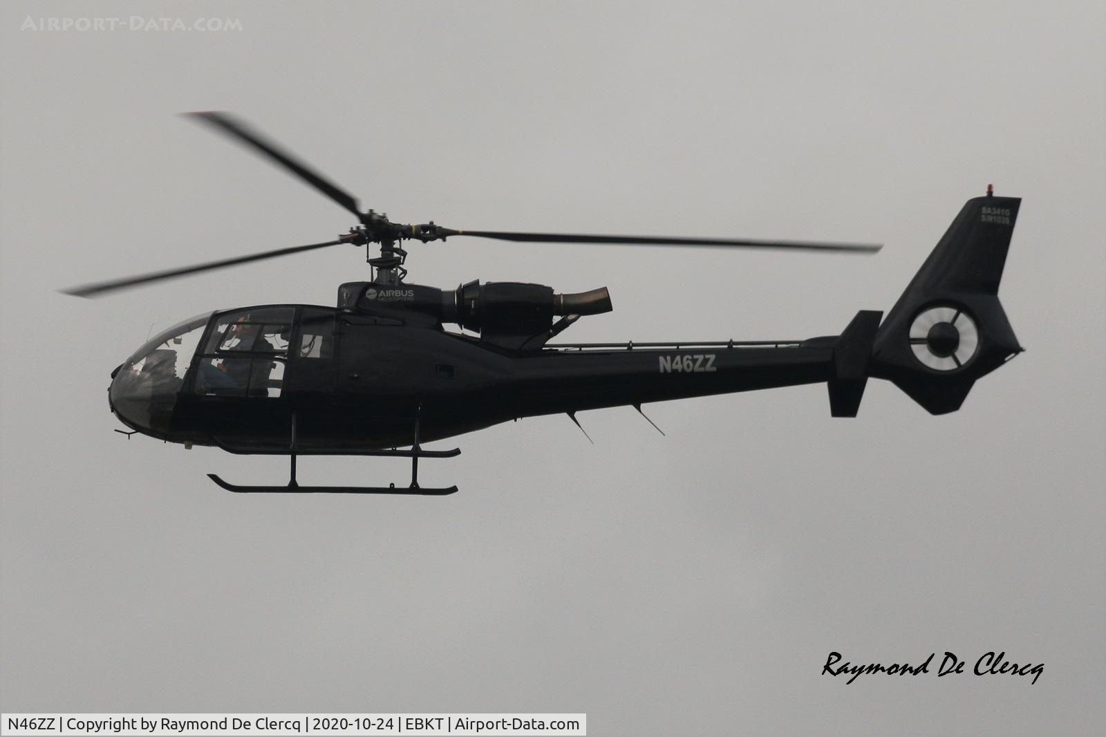 N46ZZ, 1973 Aérospatiale SA-341G Gazelle C/N 1035, Landing at Wevelgem.