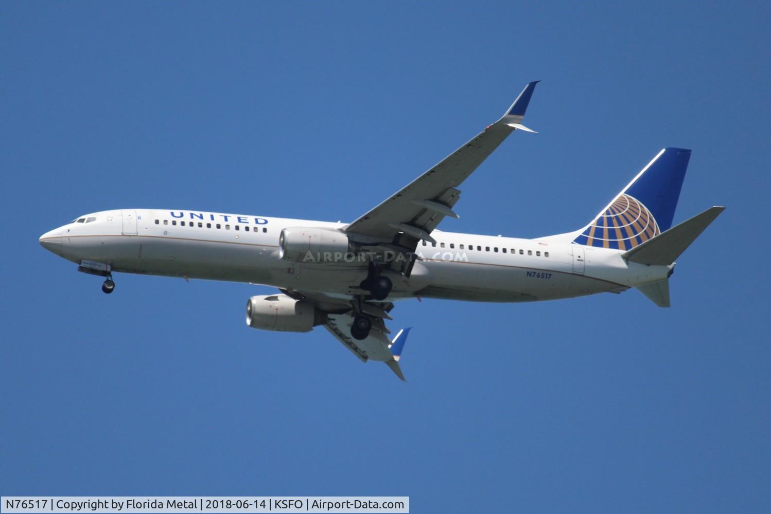 N76517, 2008 Boeing 737-824 C/N 31628, United 737-824
