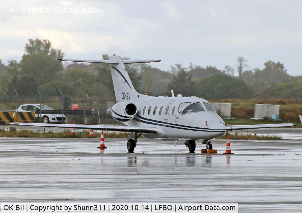 OK-BII, 2001 Raytheon Beechjet 400A C/N RK-318, Parked at the General Aviation area...