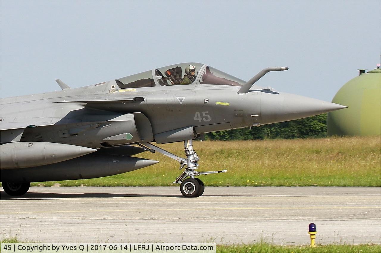 45, 2015 Dassault Rafale M C/N 45, Dassault Rafale M, Taxiing to flight line, Landivisiau Naval Air Base (LFRJ) Tiger Meet 2017