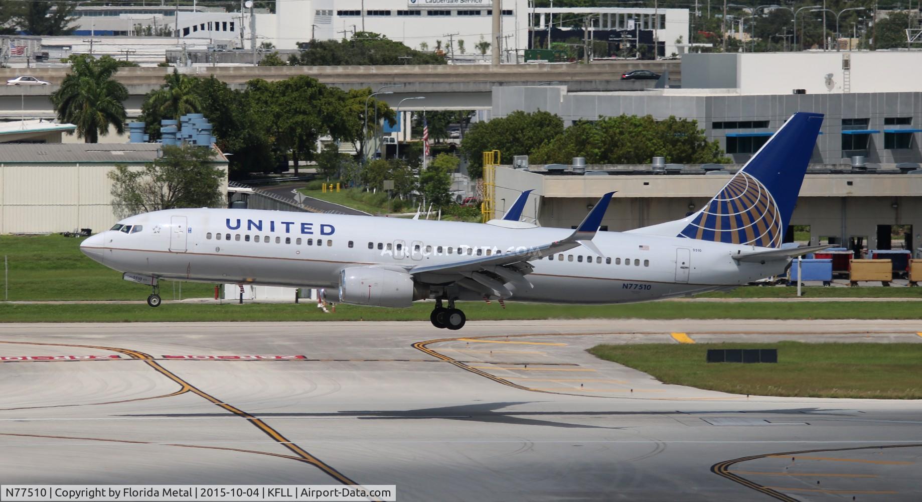 N77510, 2008 Boeing 737-824 C/N 32828, United 737-824