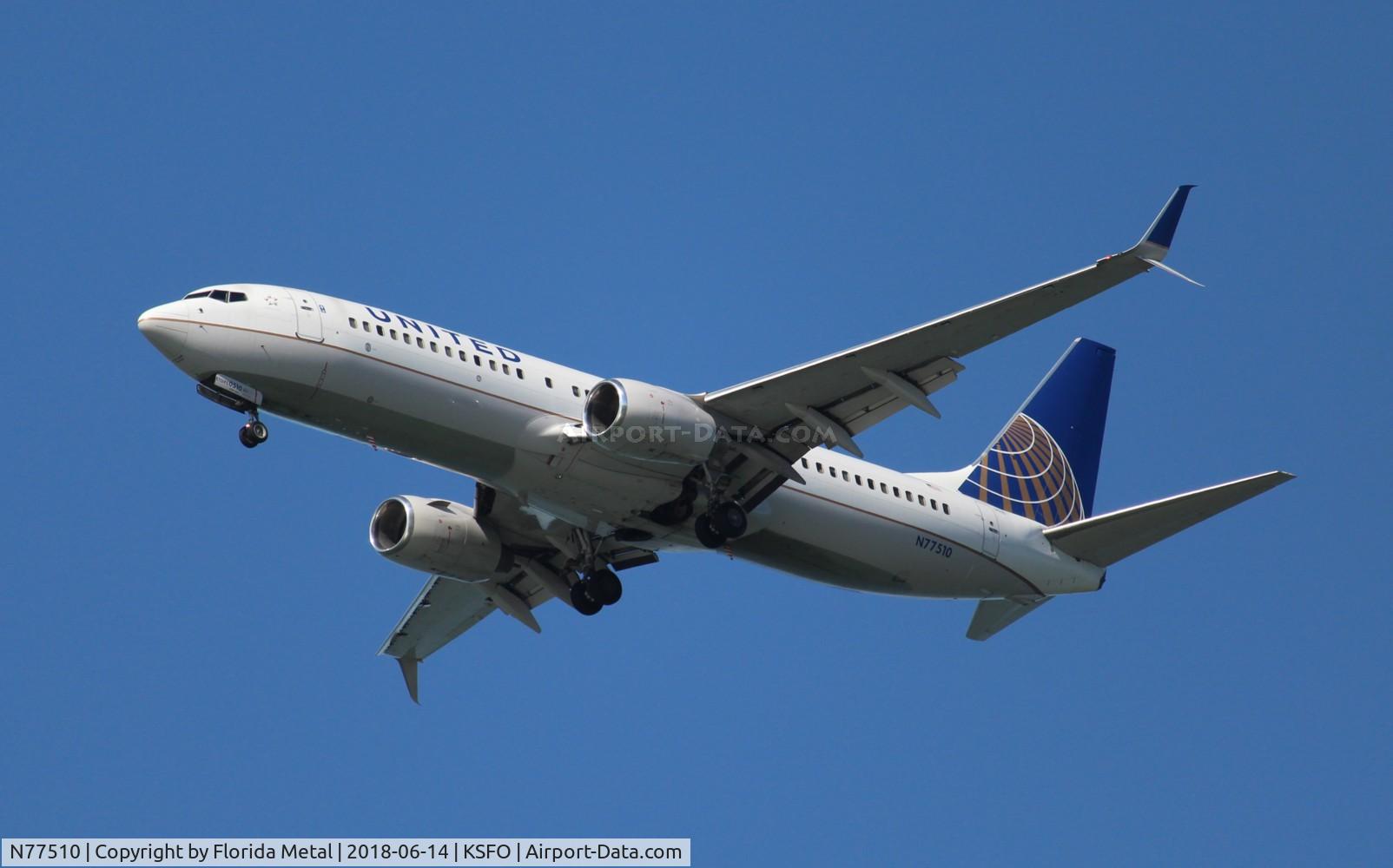 N77510, 2008 Boeing 737-824 C/N 32828, United 737-824