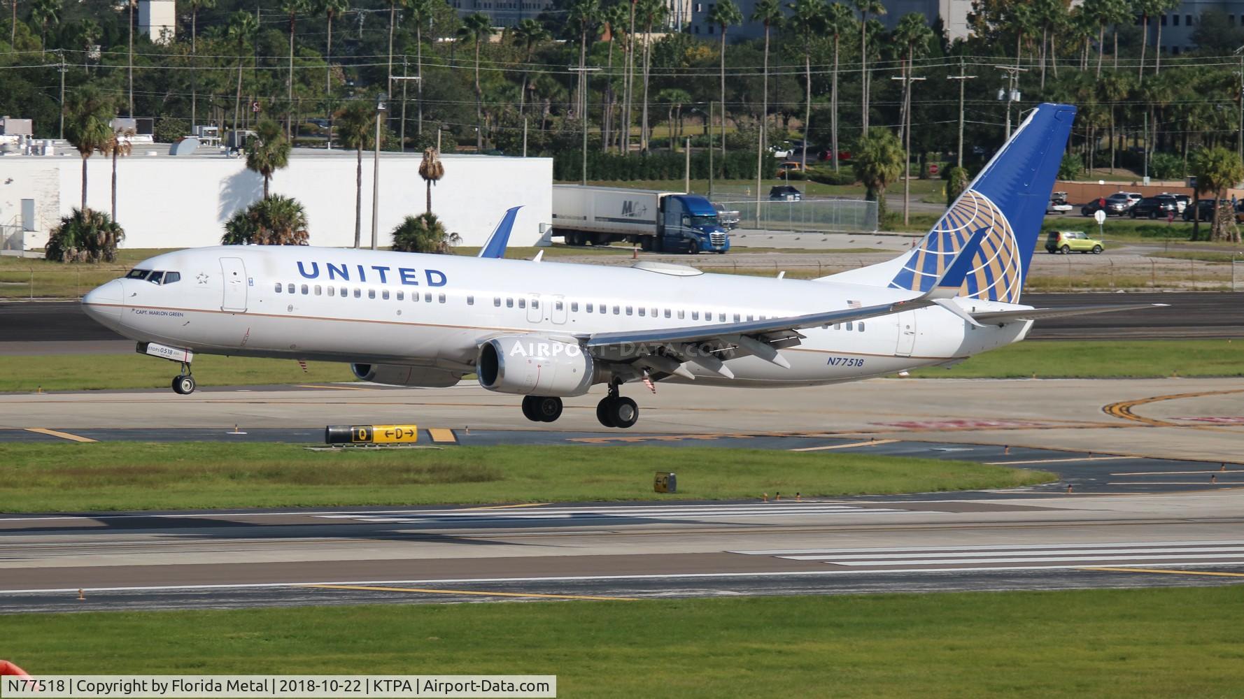 N77518, 2008 Boeing 737-824 C/N 31605, United 737-824