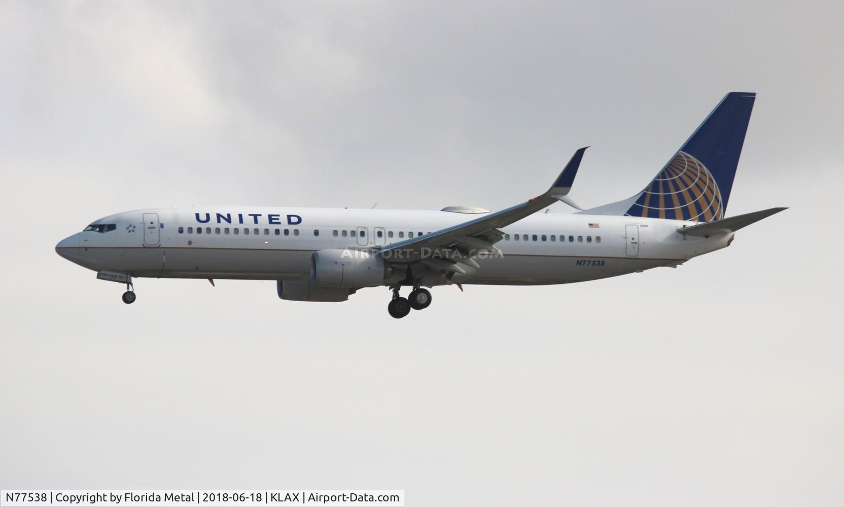 N77538, 2016 Boeing 737-824 C/N 63694, United 737-824