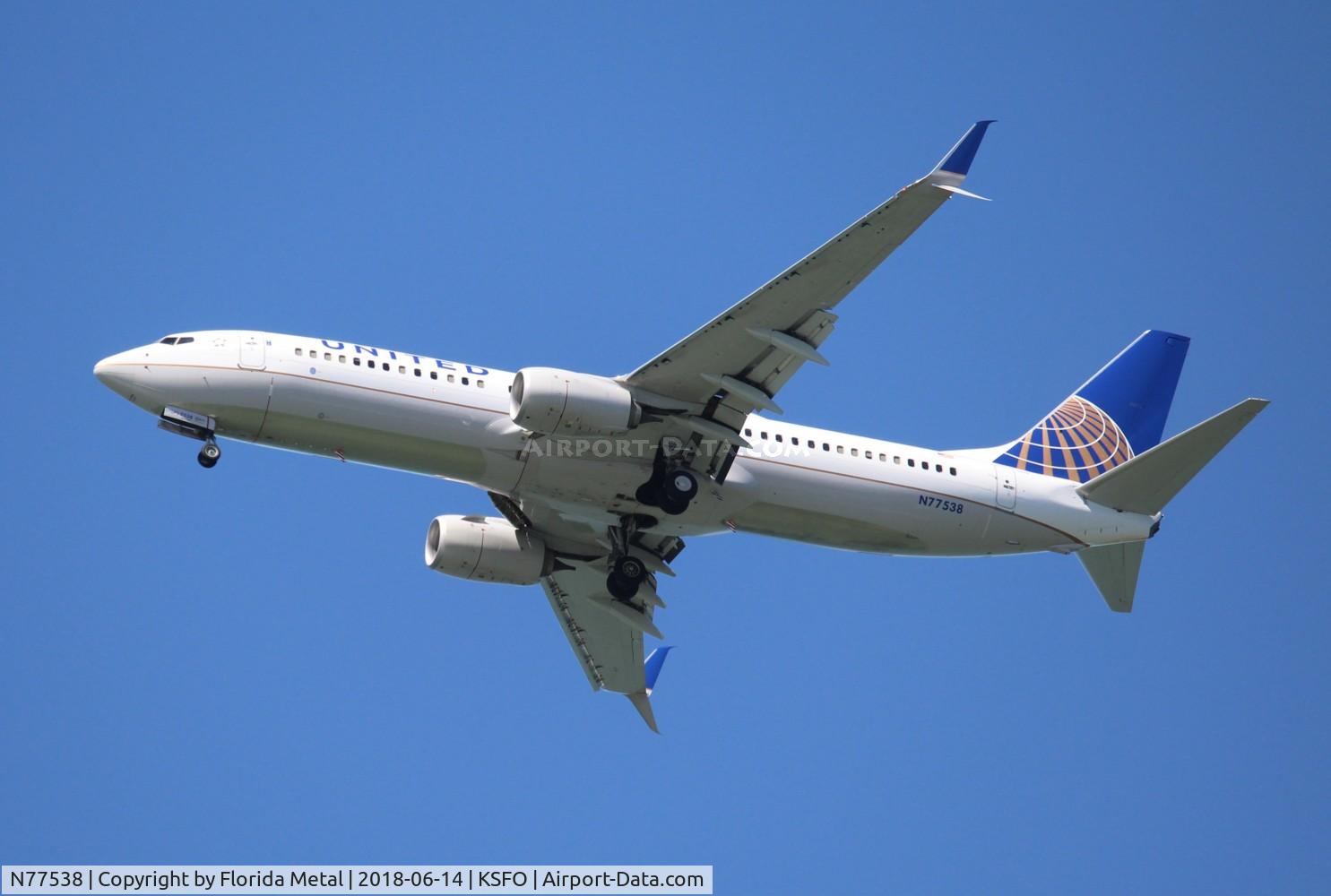 N77538, 2016 Boeing 737-824 C/N 63694, United 737-824