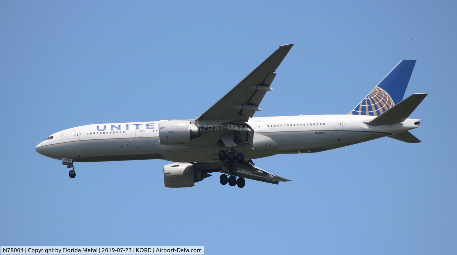 N78004, 1998 Boeing 777-224 C/N 27580, United 777-224