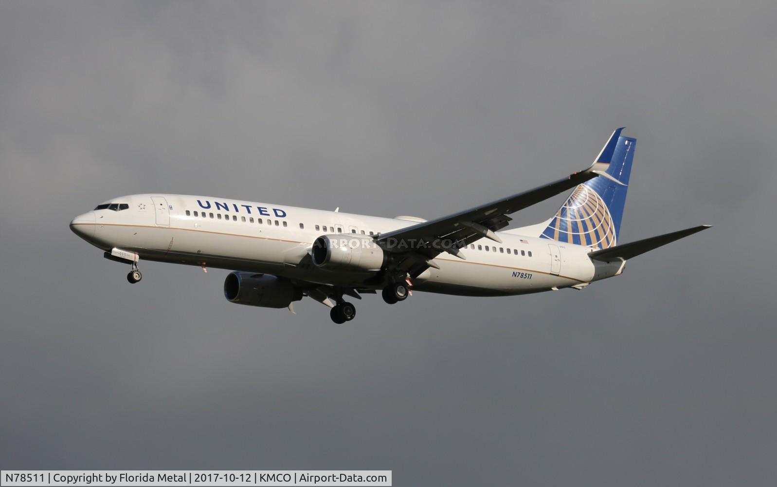 N78511, 2008 Boeing 737-824 C/N 33459, United 737-824