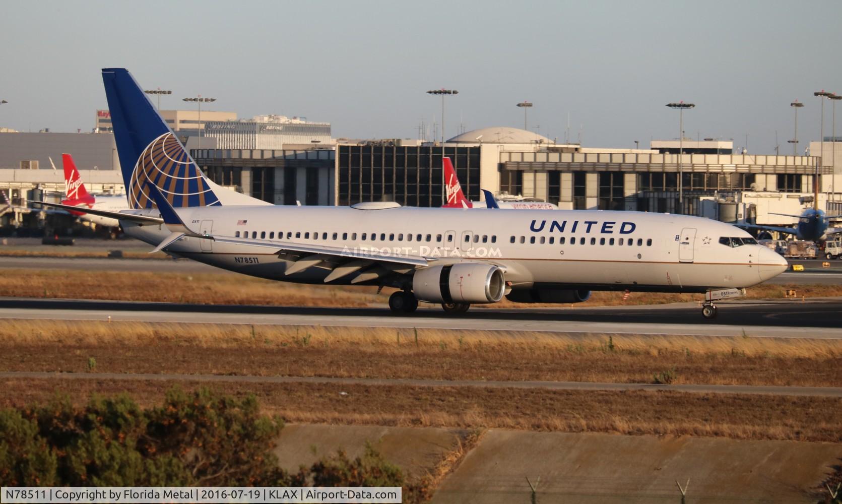 N78511, 2008 Boeing 737-824 C/N 33459, United 737-824
