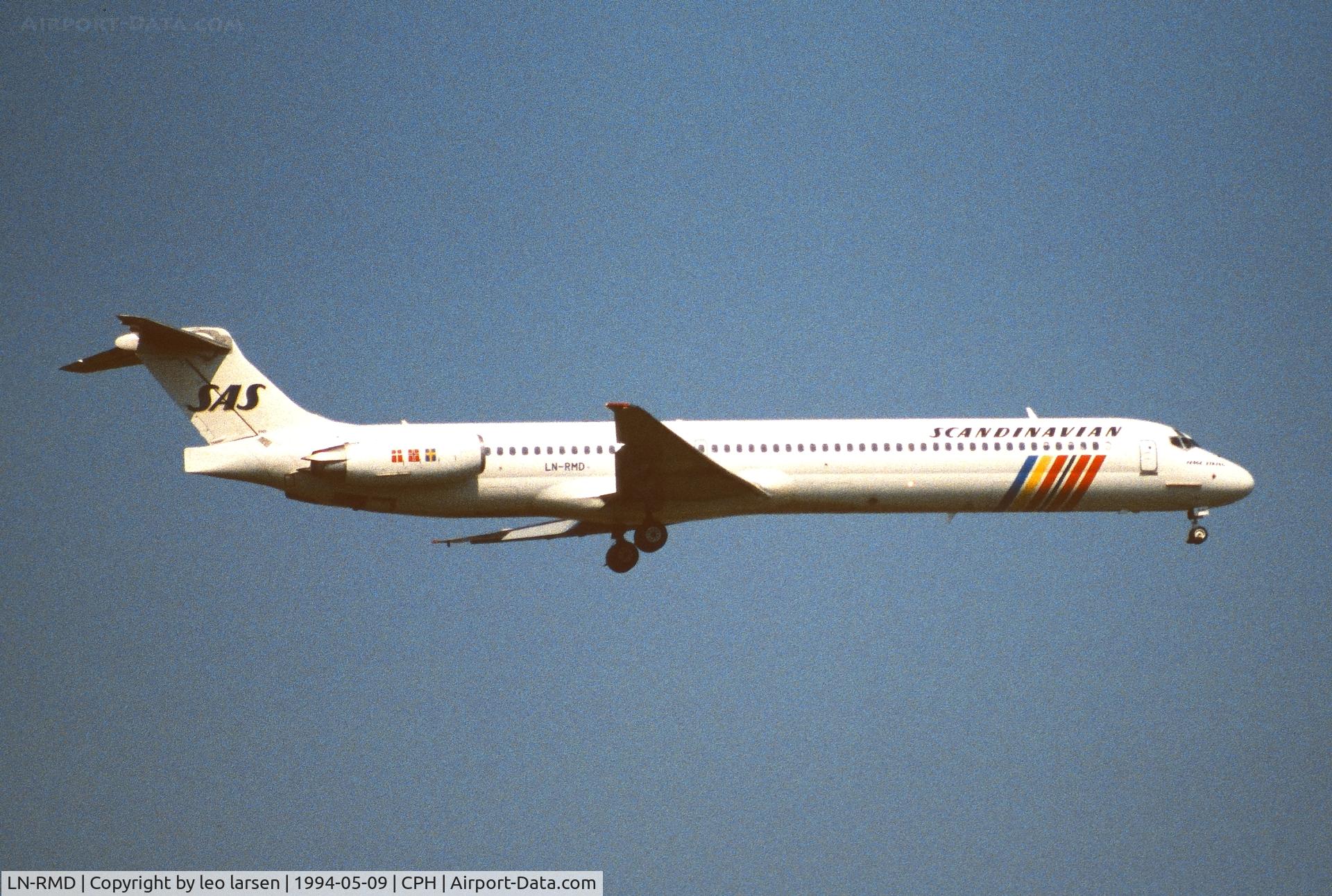 LN-RMD, 1987 McDonnell Douglas MD-82 (DC-9-82) C/N 49555, Copenhagen 9.5.1994