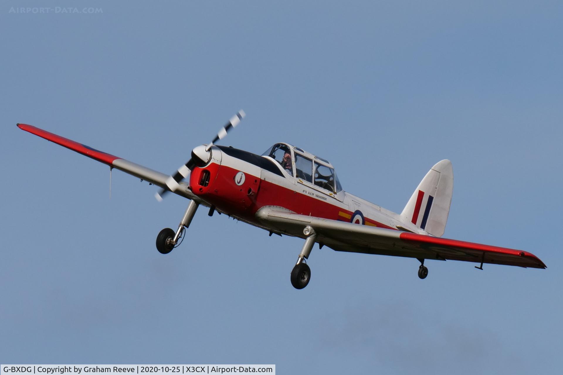 G-BXDG, 1950 De Havilland DHC-1 Chipmunk T.10 C/N C1/0644, Departing from Northrepps.