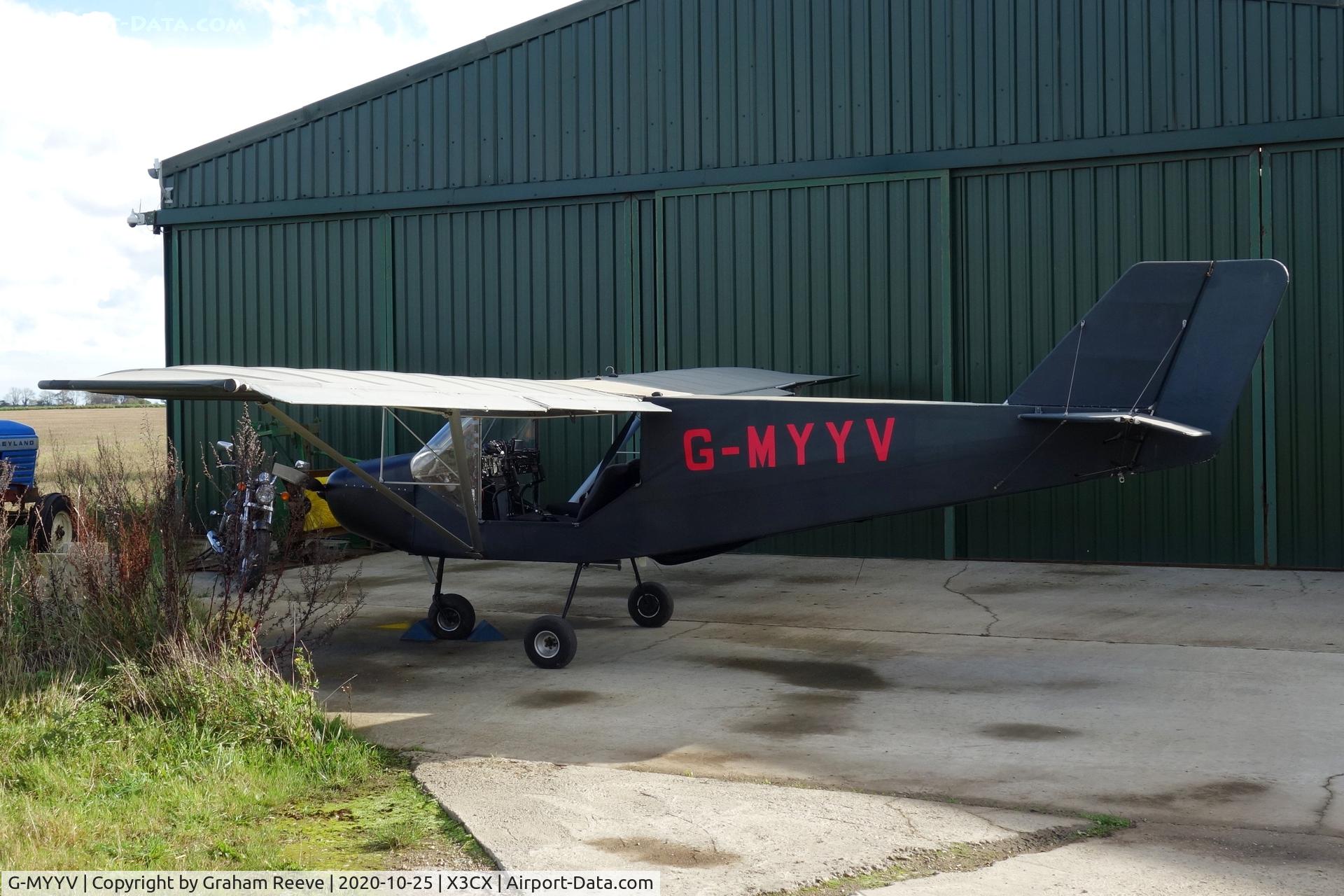 G-MYYV, 1995 Rans S-6ESD XL Coyote II C/N PFA 204-12943, Out side the hangar at Northrepps.