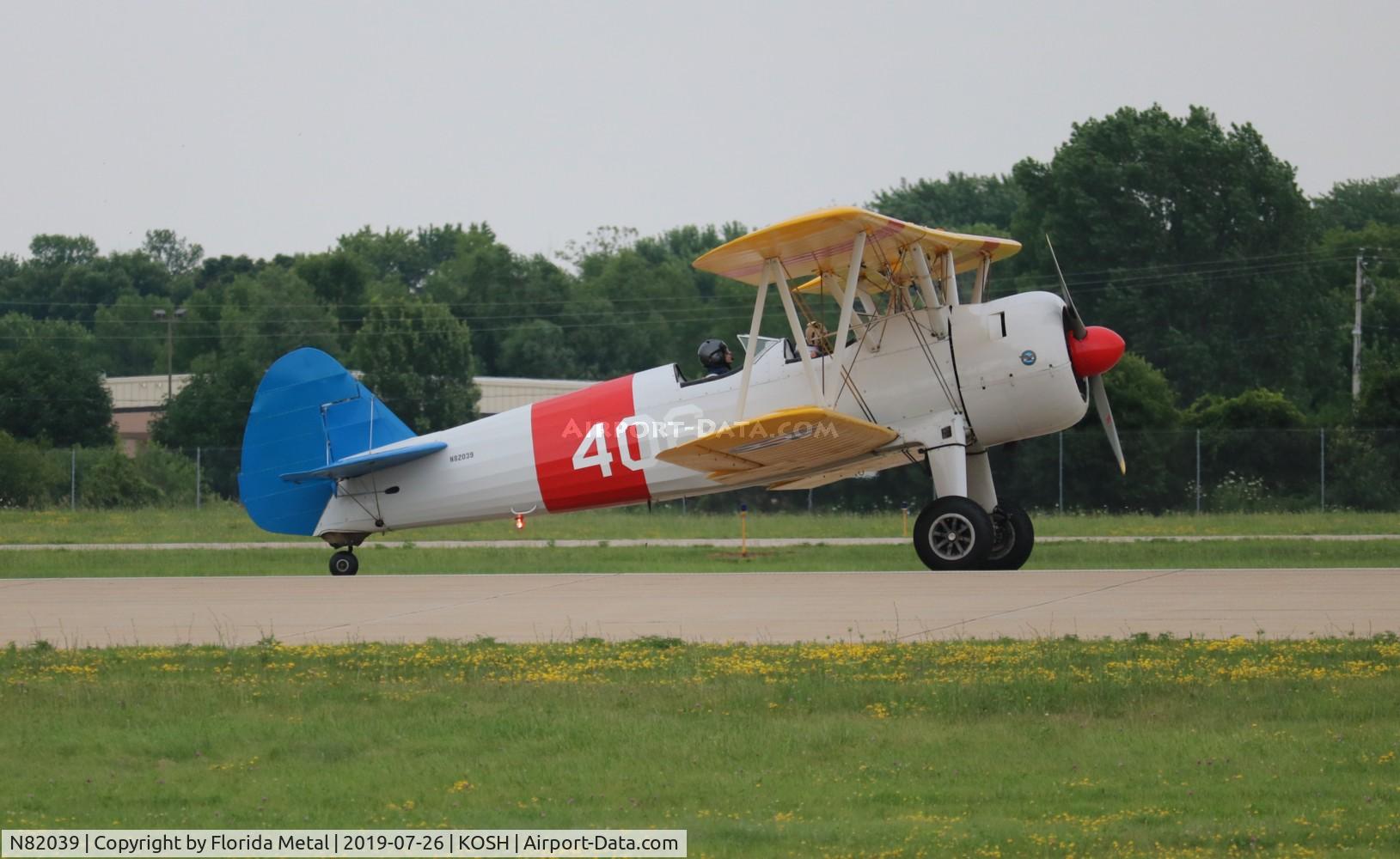 N82039, 1941 Boeing A75N1(PT17) C/N 75-2907, Stearman N2S