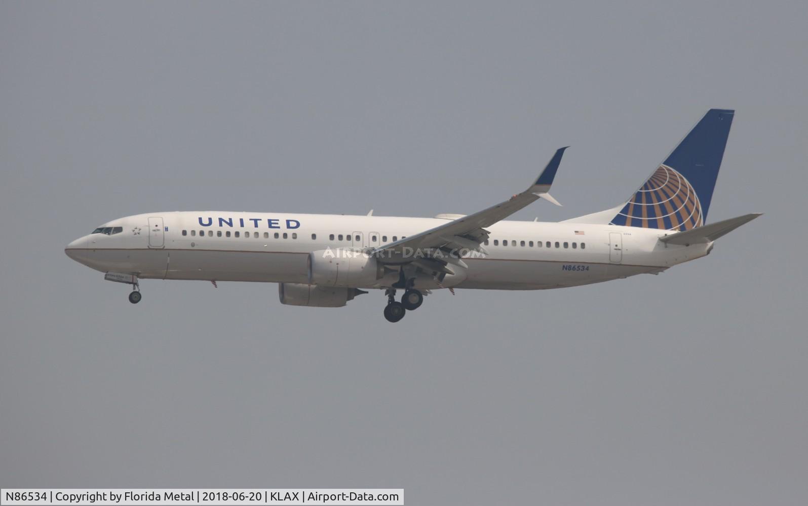 N86534, 2016 Boeing 737-824 C/N 62750, United 737-824