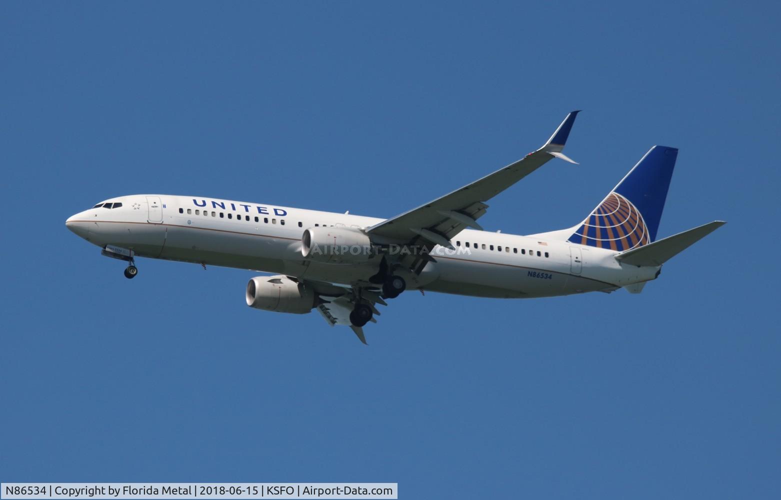 N86534, 2016 Boeing 737-824 C/N 62750, United 737-824