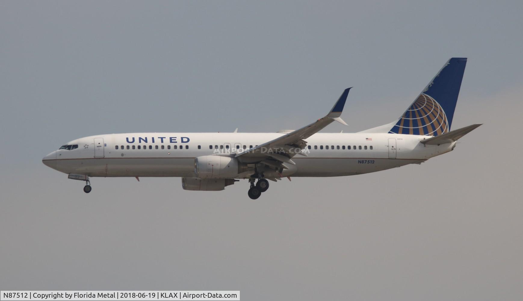 N87512, 2008 Boeing 737-824 C/N 33458, United 737-824