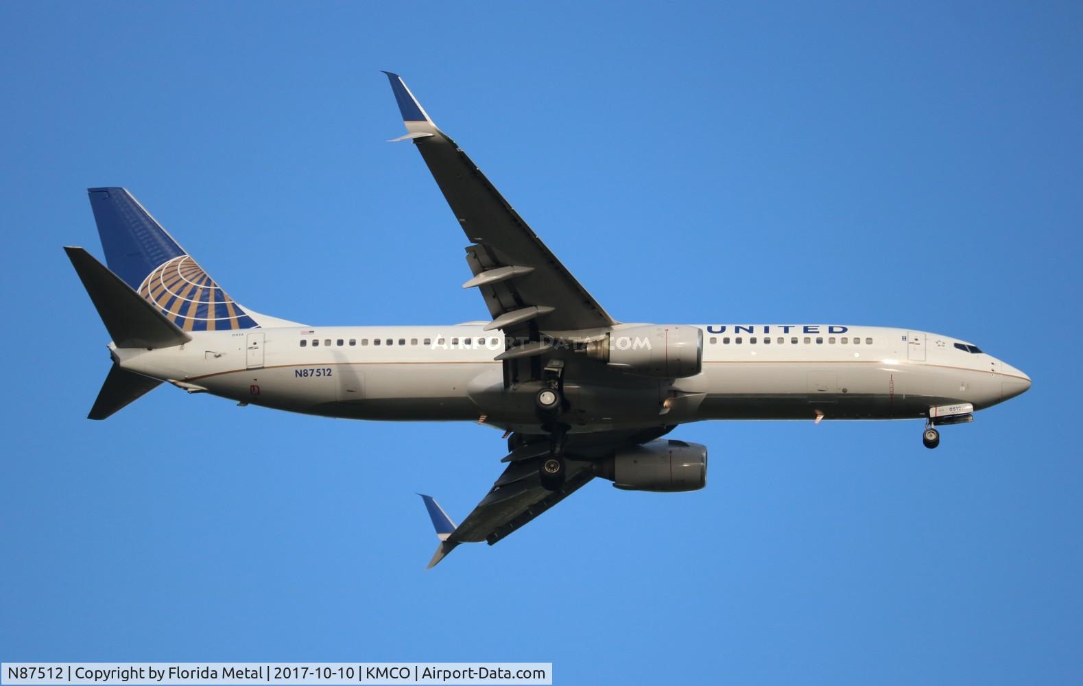 N87512, 2008 Boeing 737-824 C/N 33458, United 737-824