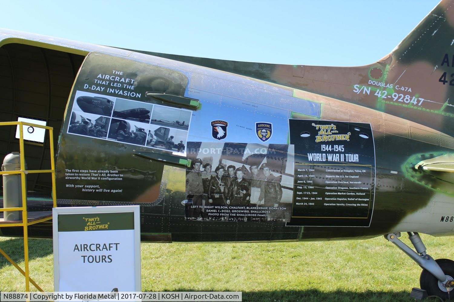 N88874, 1944 Douglas DC3C (C-47A) C/N 12693, Douglas C-47A