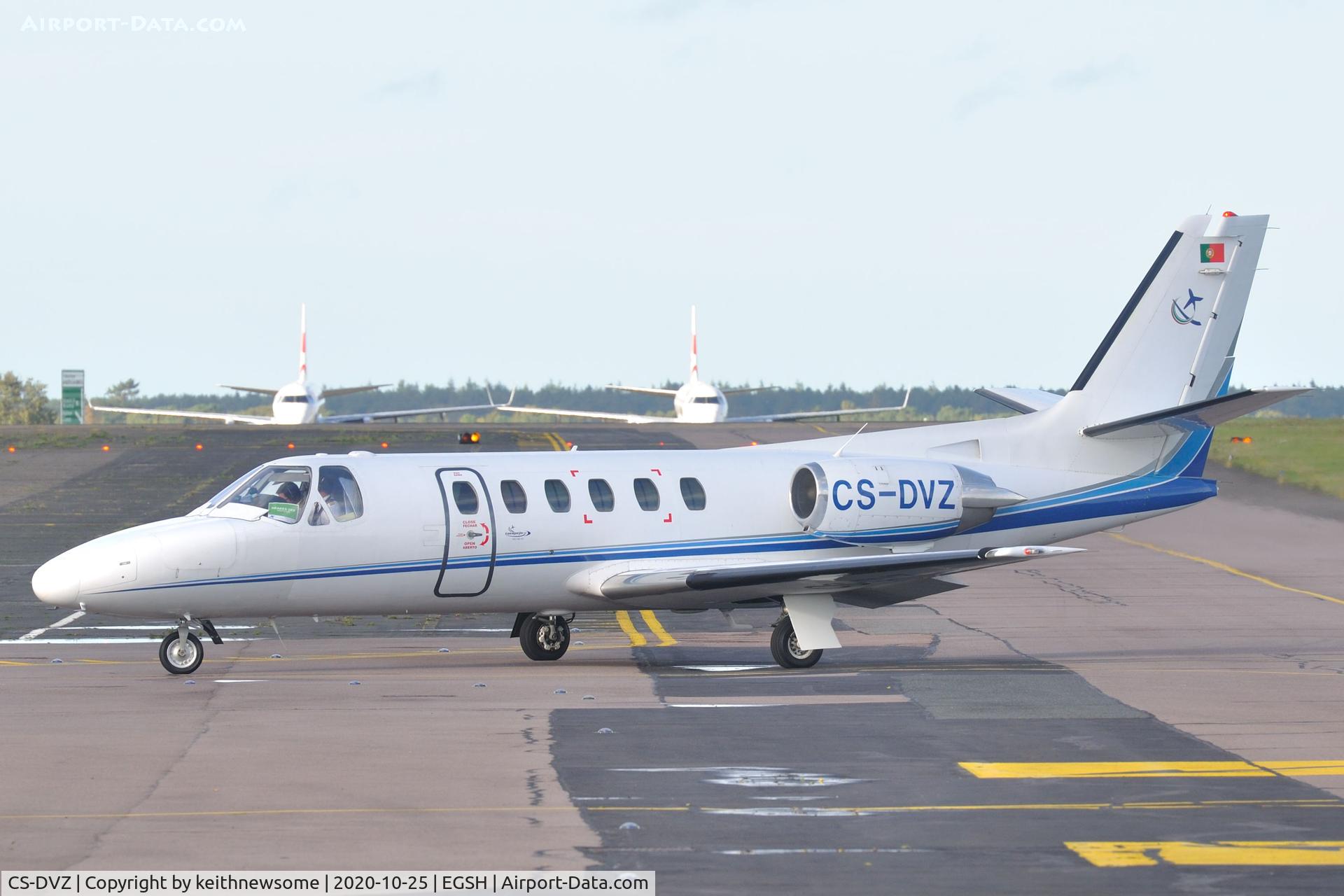 CS-DVZ, 1982 Cessna 550 Citation II C/N 550-0443, Arriving at Norwich from Mallorca.