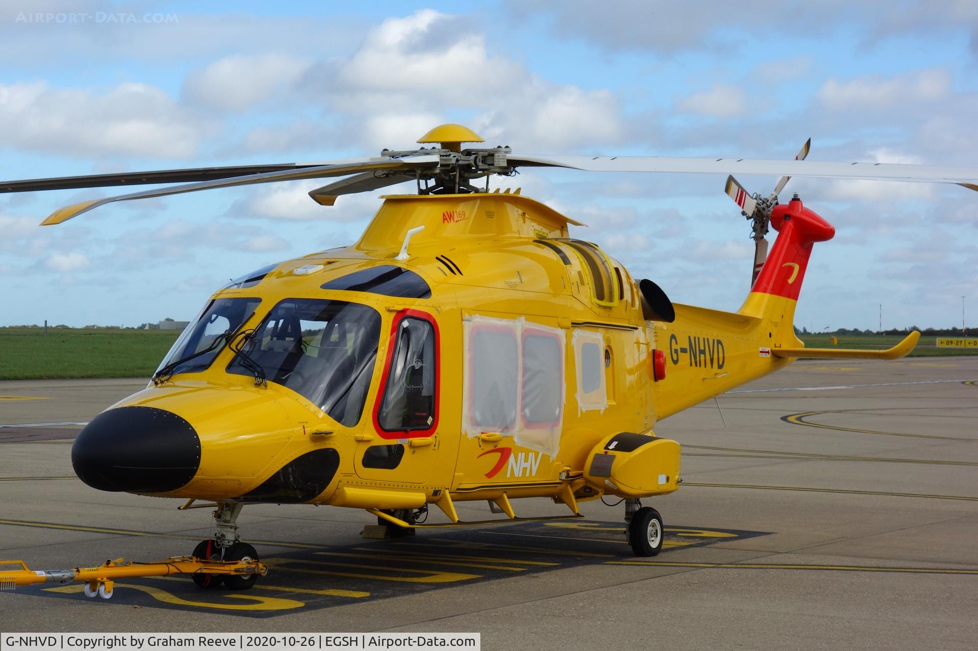 G-NHVD, 2019 Leonardo AW-169 C/N 69113, Parked at Norwich.