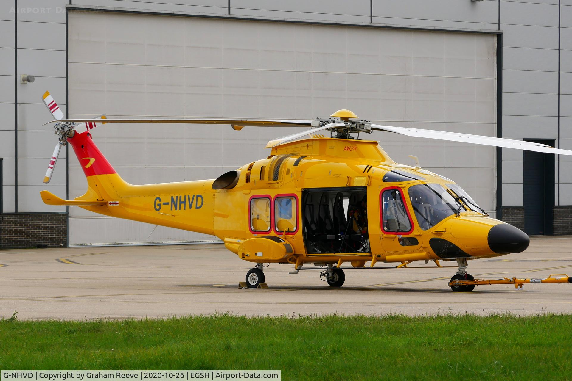 G-NHVD, 2019 Leonardo AW-169 C/N 69113, Parked at Norwich.