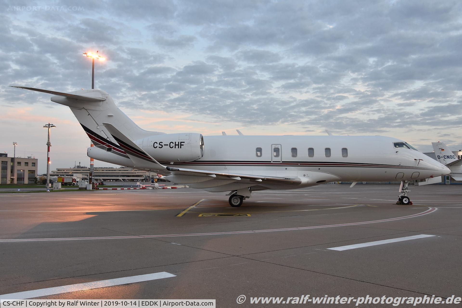 CS-CHF, 2017 Bombardier Challenger 350 (BD-100-1A10) C/N 20671, Bombardier BD-100-1A10 Challenger 350 - NJE NetJets Transportes Aereos - 20671 - CS-CHF - 14.10.2019 - CGN