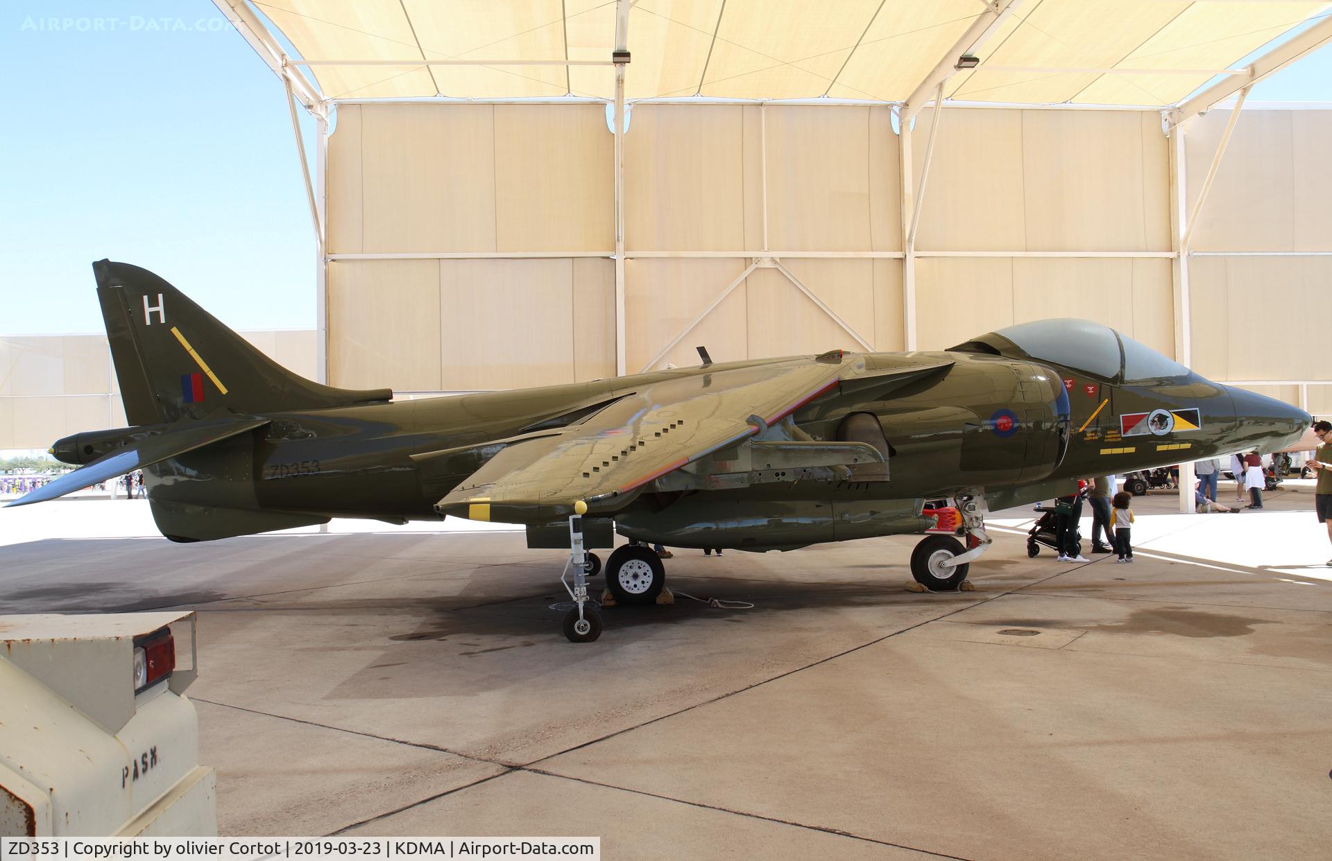 ZD353, British Aerospace Harrier GR.5 C/N P20, note the ugly paint job...
