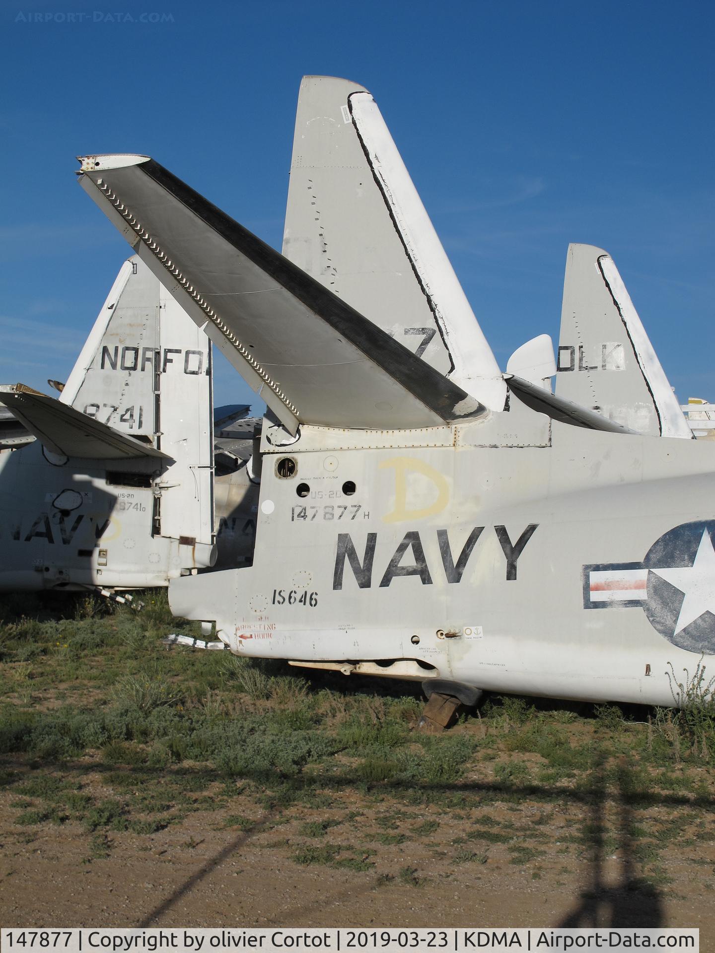 147877, Grumman S2F-3 Tracker C/N n/a, a view on the tail (2019)