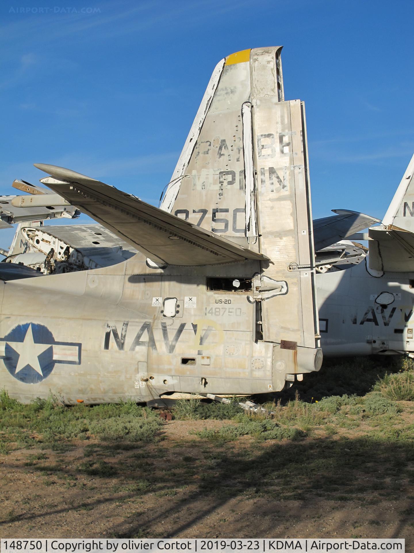 148750, Grumman US-2D Tracker C/N 69C, a view on the tail (2019)