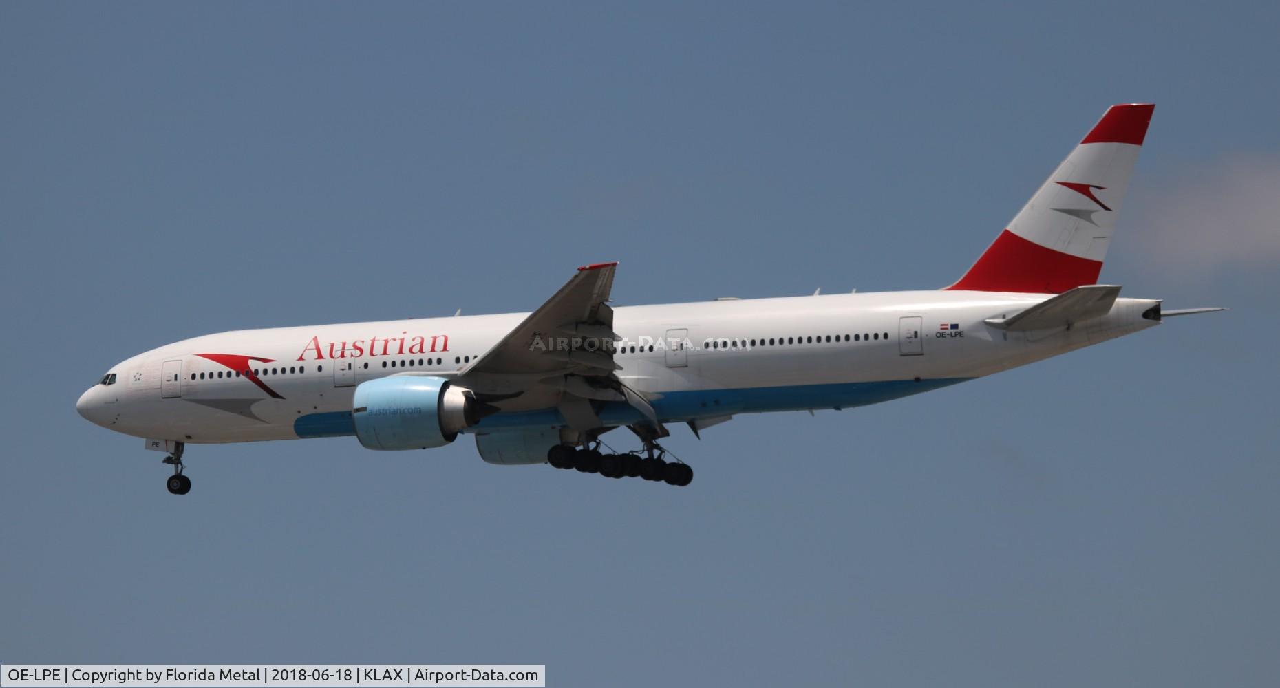 OE-LPE, 1998 Boeing 777-2Q8/ER C/N 27607, Austrian 777-200