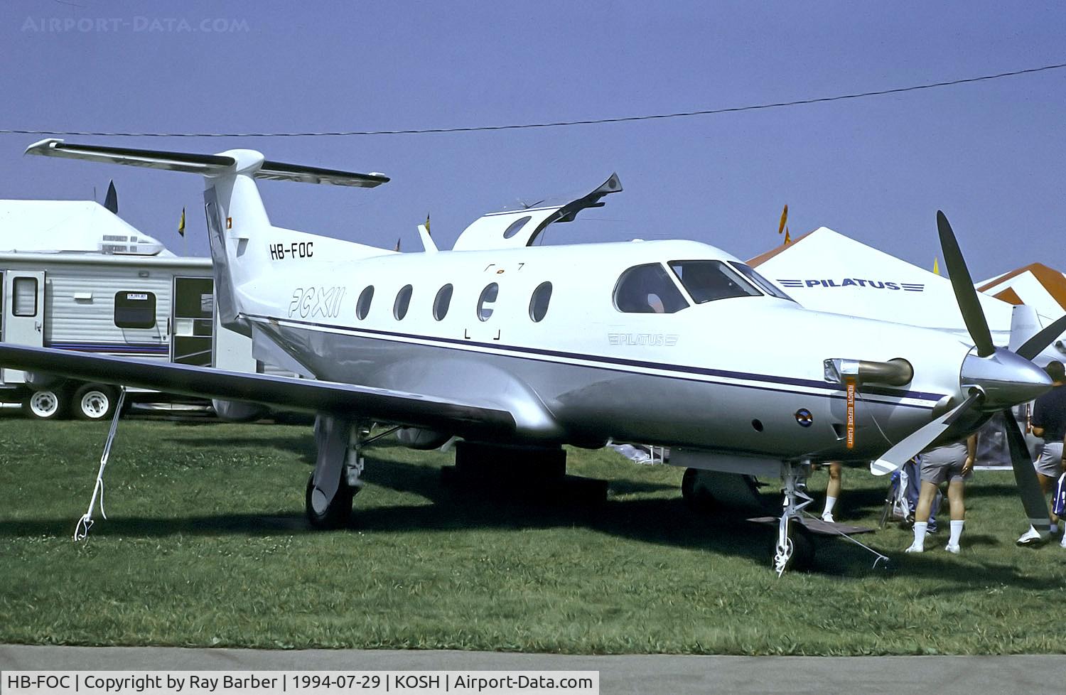 HB-FOC, 1994 Pilatus PC-12 C/N 101, HB-FOC   Pilatus PC-12 [101] (Pilatus) Oshkosh-Wittman Regional~N 29/07/1994