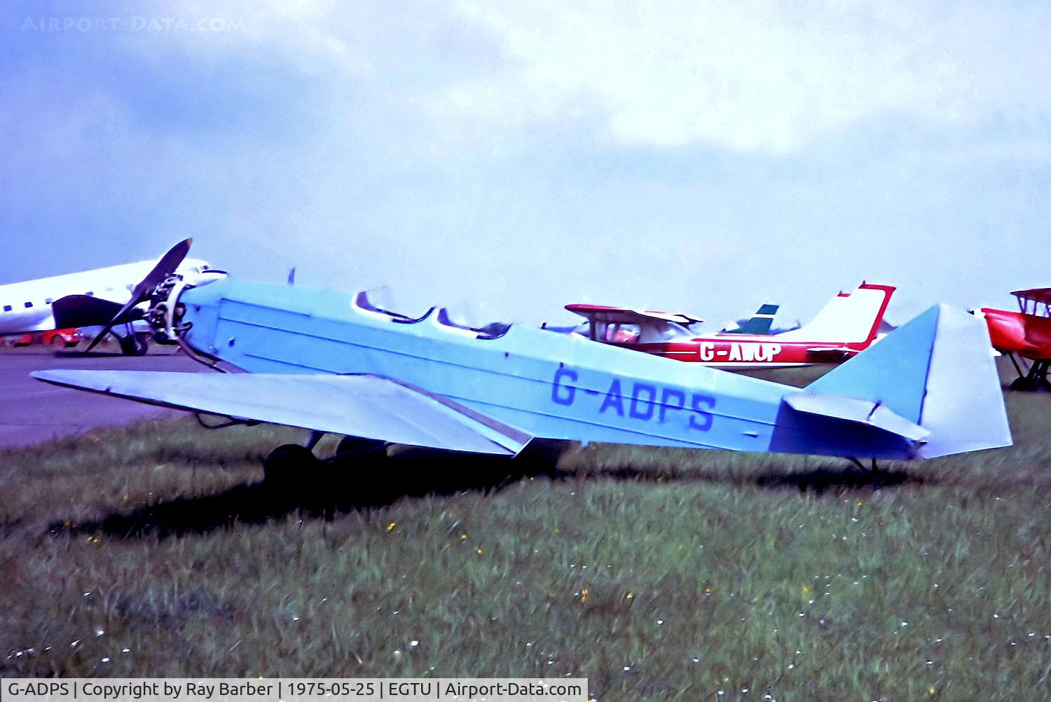 G-ADPS, 1935 British Aircraft Manufacturing Company Ltd SWALLOW 2 C/N 410, G-ADPS   B.A. Swallow II [410] Dunkeswell~G @ 25/05/1975