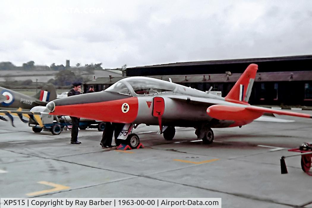 XP515, 1963 Folland Gnat T.1 C/N FL530, XP515   Folland Gnat T.1 [FL530] (Royal Air Force) RAF Chivenor~G (Date unknown)~G @ 1963