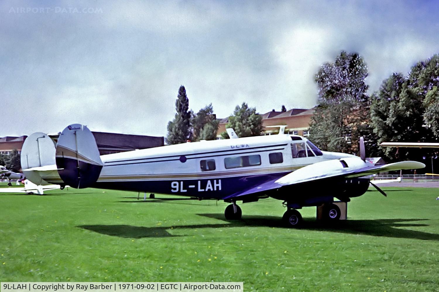 9L-LAH, 1964 Beech H-18 Tri-Gear C/N BA-666, 9L-LAH   Beech H.18 [BA-666] (D.C.W.A.) Cranfield~G 02/09/1971