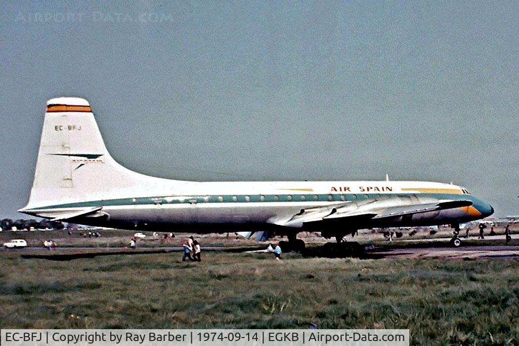 EC-BFJ, 1958 Bristol 175 Britannia 312 C/N 13429, EC-BFJ   Bristol 175 Britannia 312 [13429] (Air Spain) Biggin Hill~G 14/09/1974