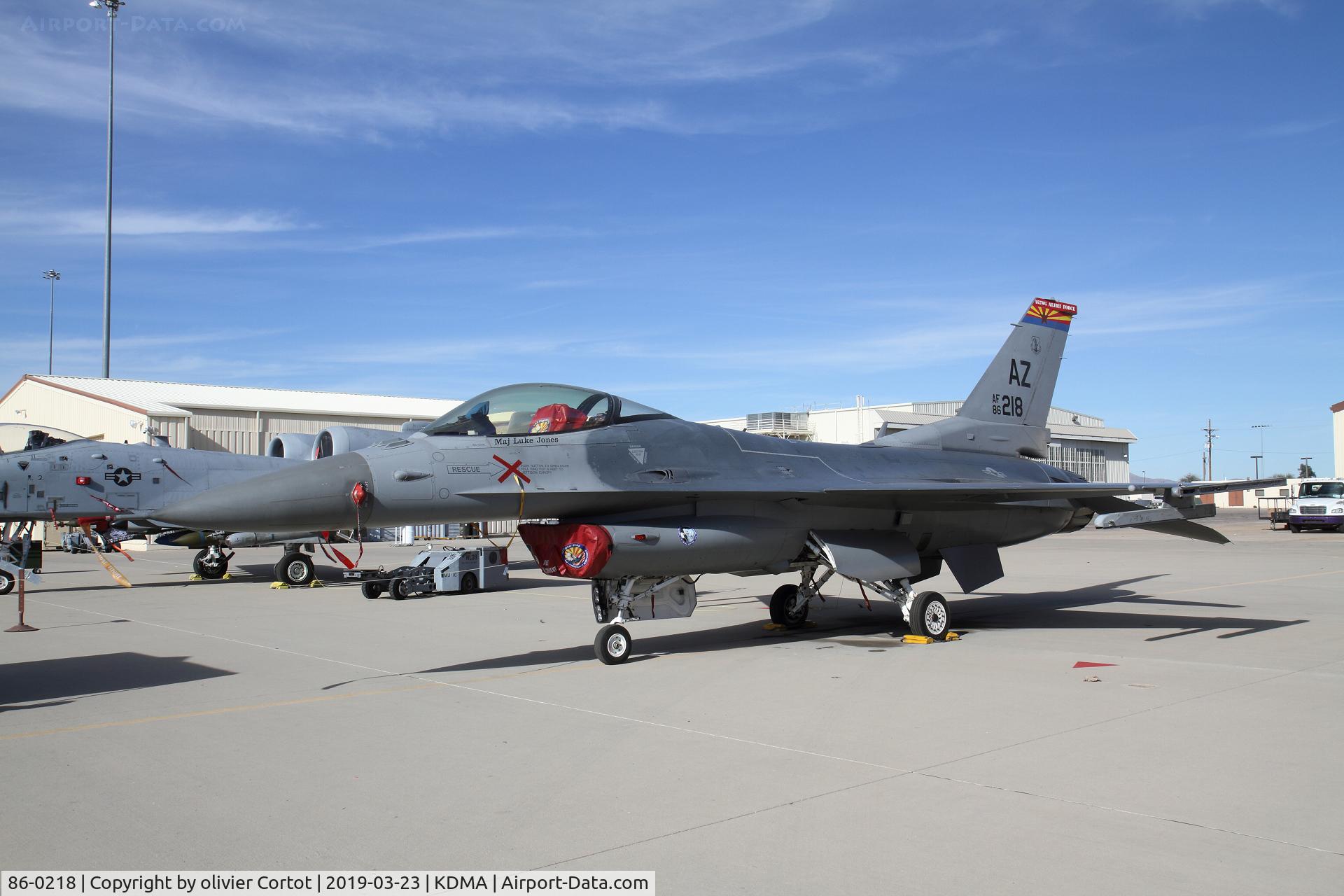 86-0218, 1986 General Dynamics F-16C Fighting Falcon C/N 5C-324, static display