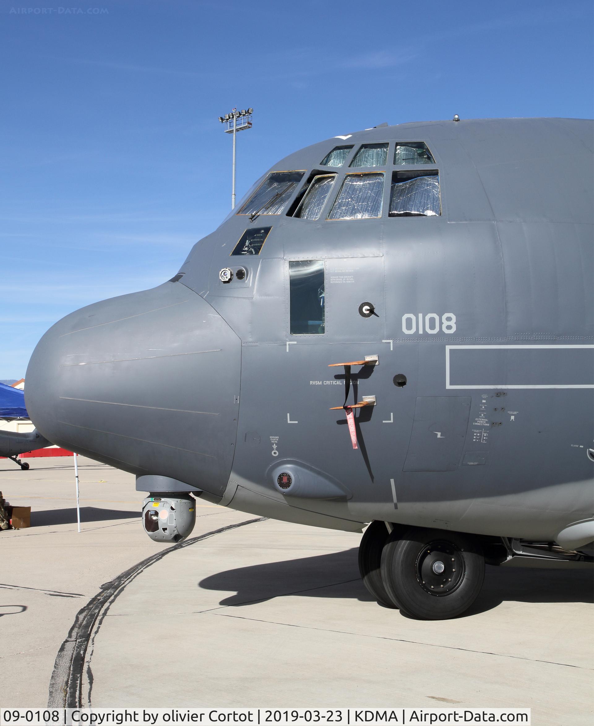 09-0108, 2010 Lockheed Martin HC-130J Combat King II Hercules C/N 382-5633, the nose and its FLIR turret