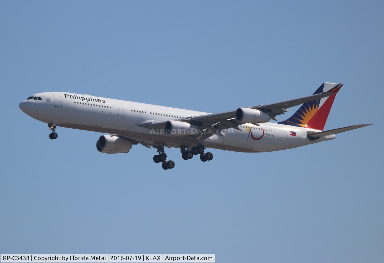 RP-C3438, 2001 Airbus A340-313X C/N 387, Philippine A340-300