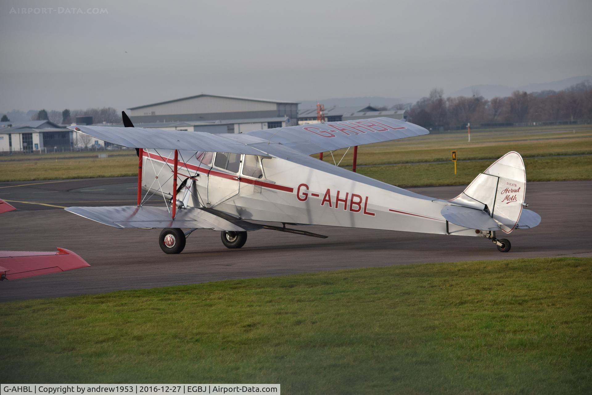 G-AHBL, 1936 De Havilland DH.87B Hornet Moth C/N 8135, G-AHBL at Gloucestershire Airport.