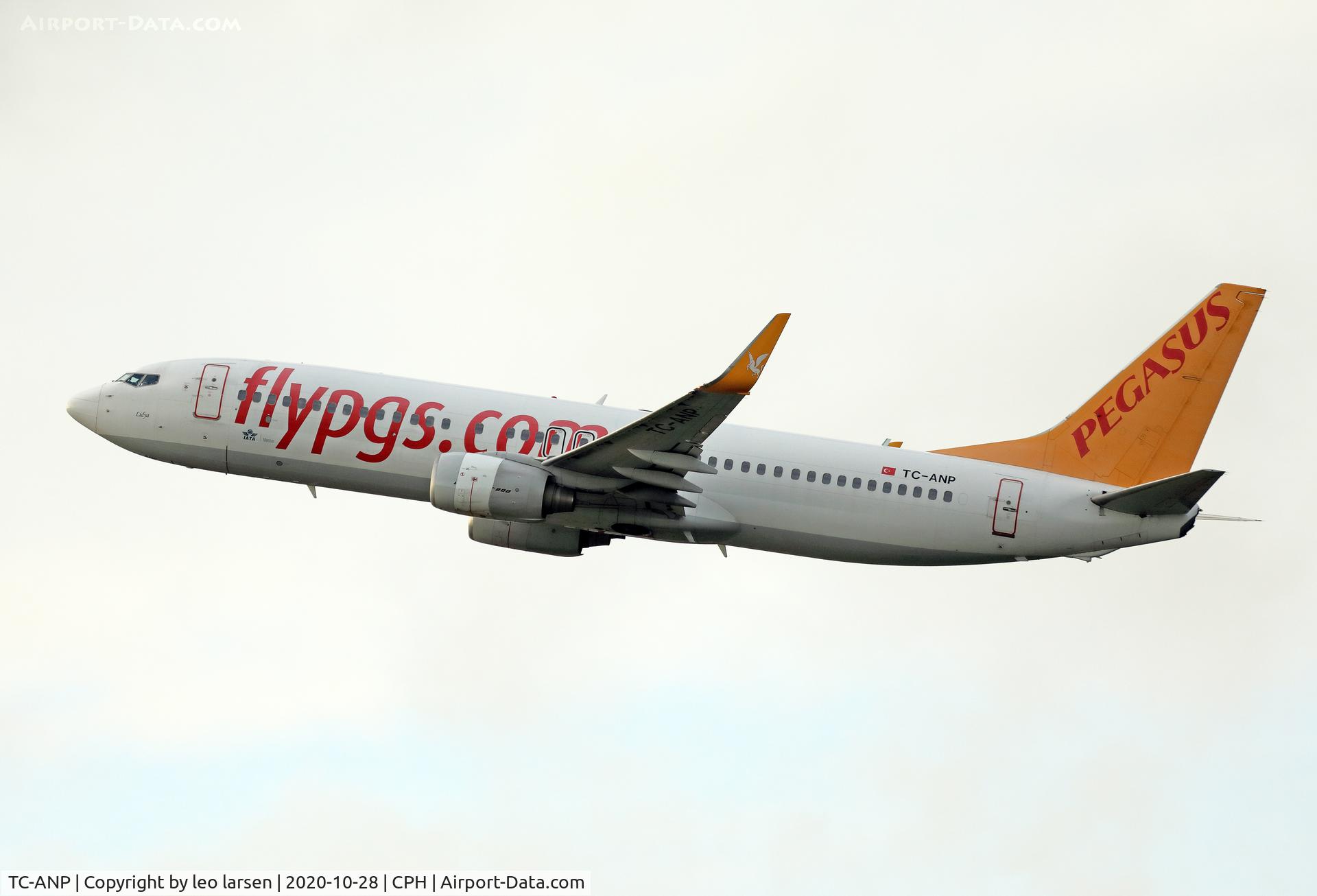 TC-ANP, 2011 Boeing 737-82R C/N 40722, Copenhagen 28.10.2020