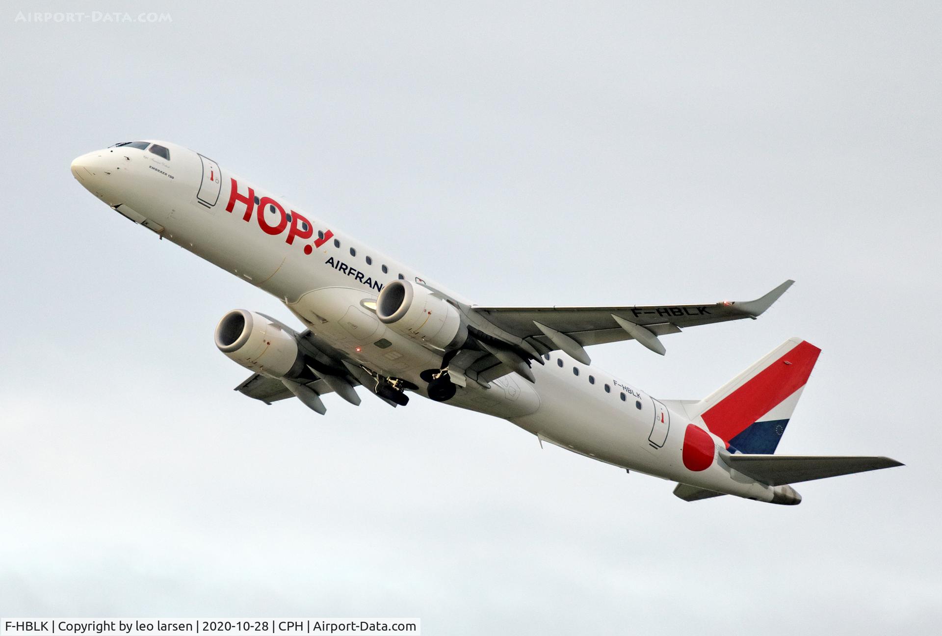 F-HBLK, 2018 Embraer 190STD (ERJ-190-100) C/N 19000760, Copenhagen 28.10.2020